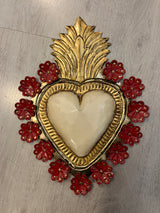 Corazón halo de flores
