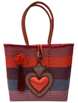 Bolsa artesenal corazón milagro grande