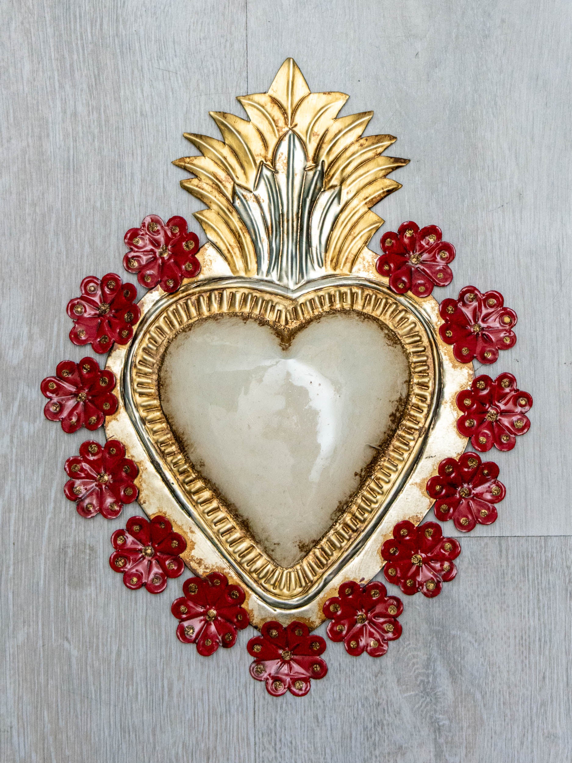 Corazón halo de flores