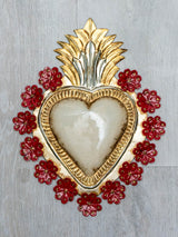 Corazón halo de flores
