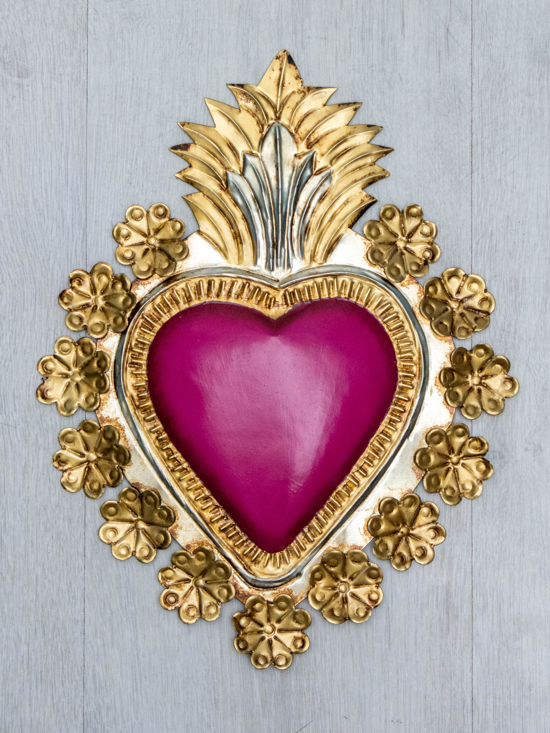 Corazón halo de flores