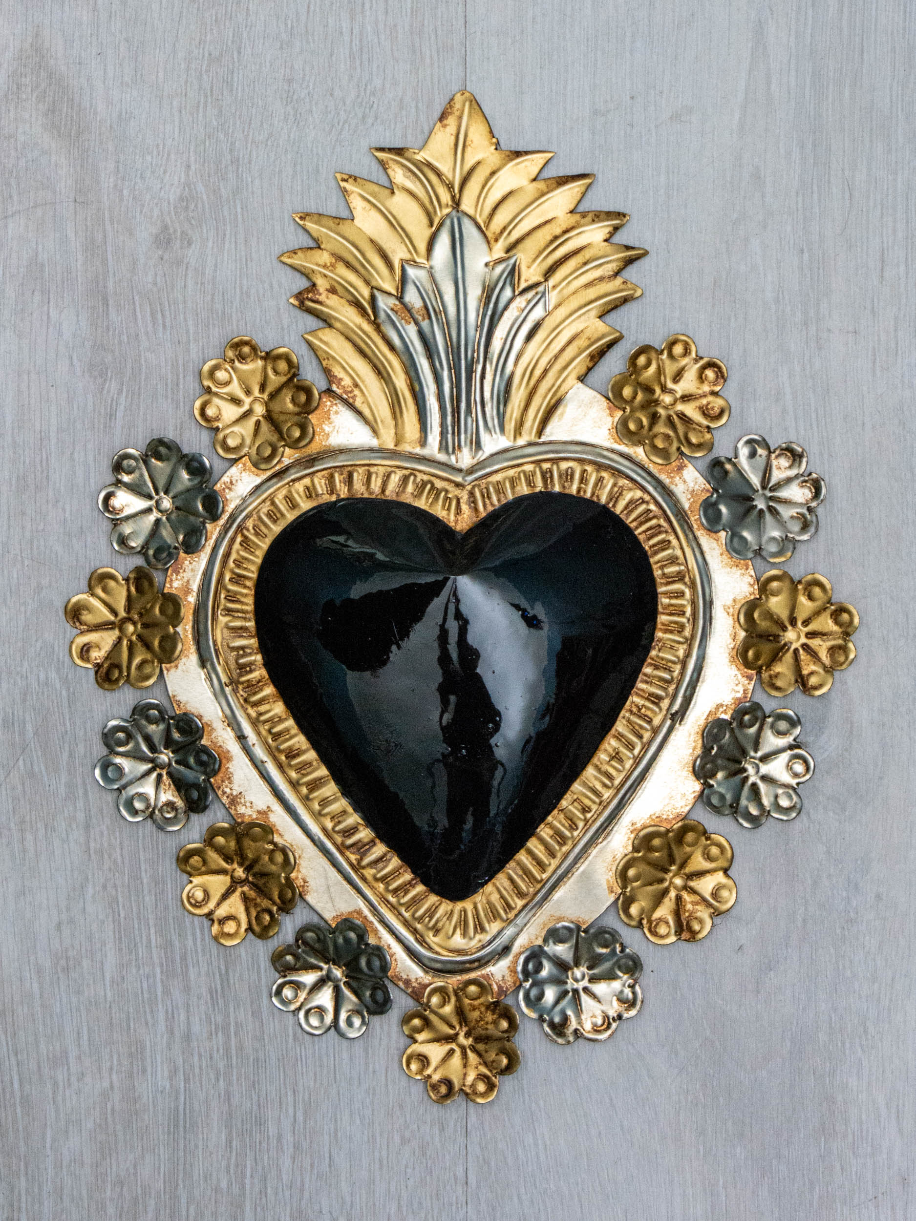 Corazón halo de flores