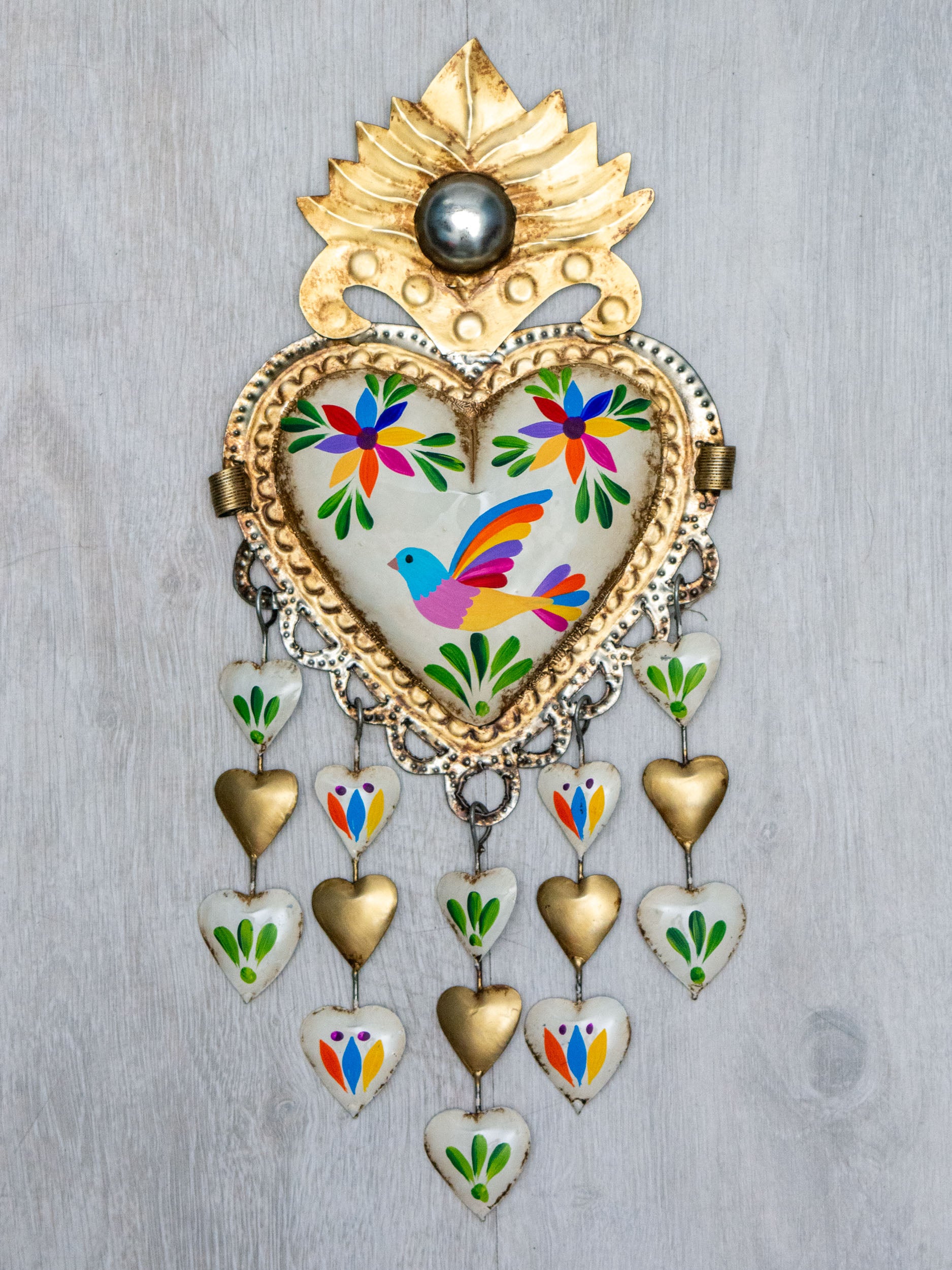 Corazón lluvia de corazones pájaros Tenango