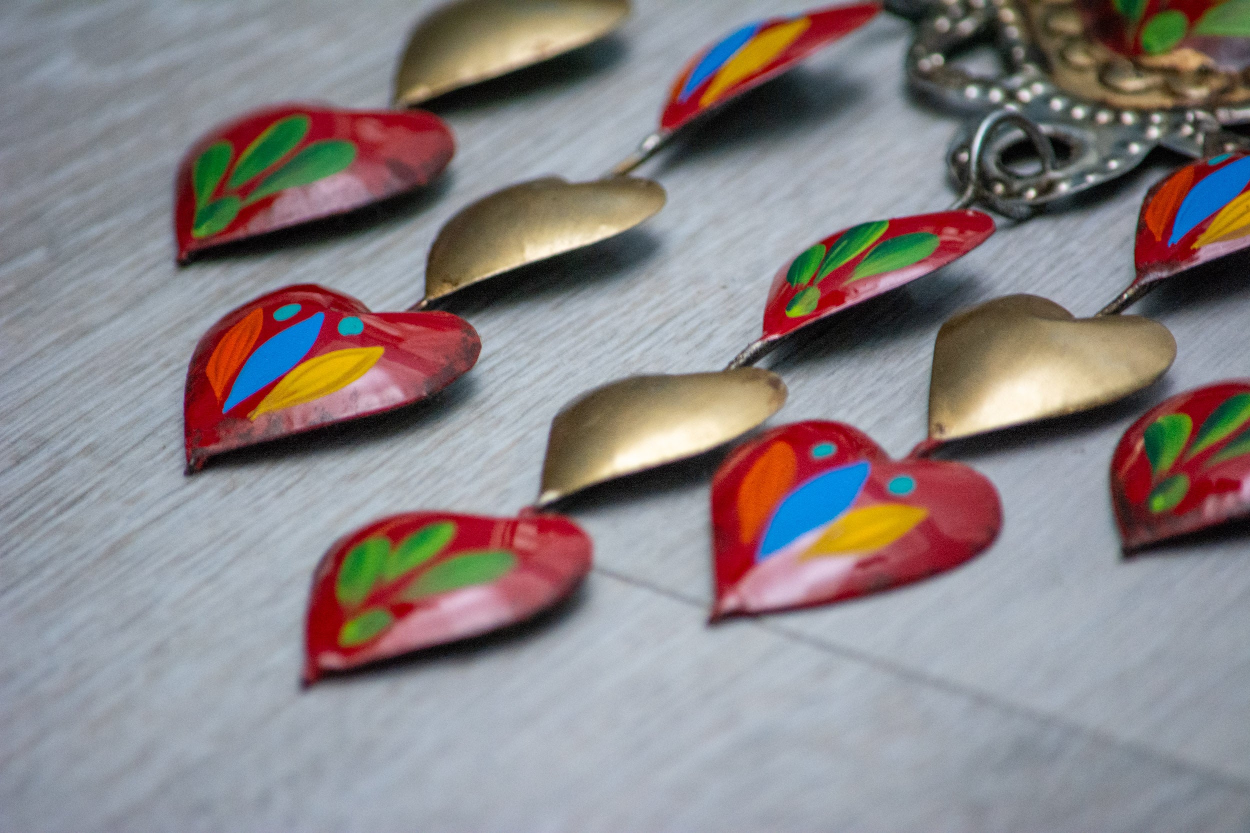 Corazón lluvia de corazones pájaros Tenango