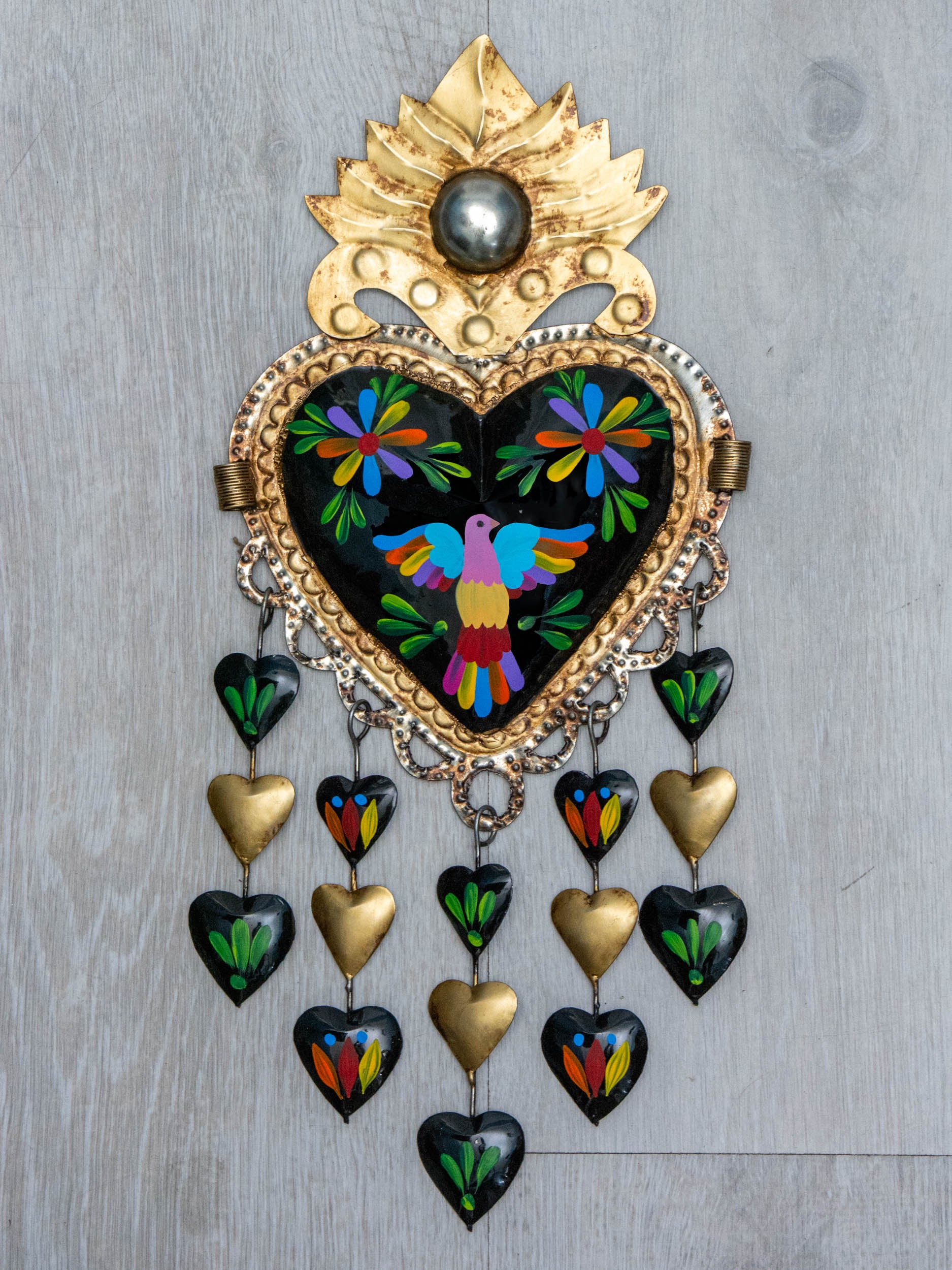 Corazón lluvia de corazones pájaros Tenango