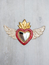 Corazón alado con espejo chico