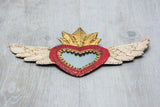 Corazón alado con espejo chico