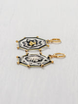 Aretes mandala octagonal chicos