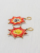Aretes mandala estrella grandes