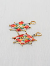 Aretes mandala estrella grandes