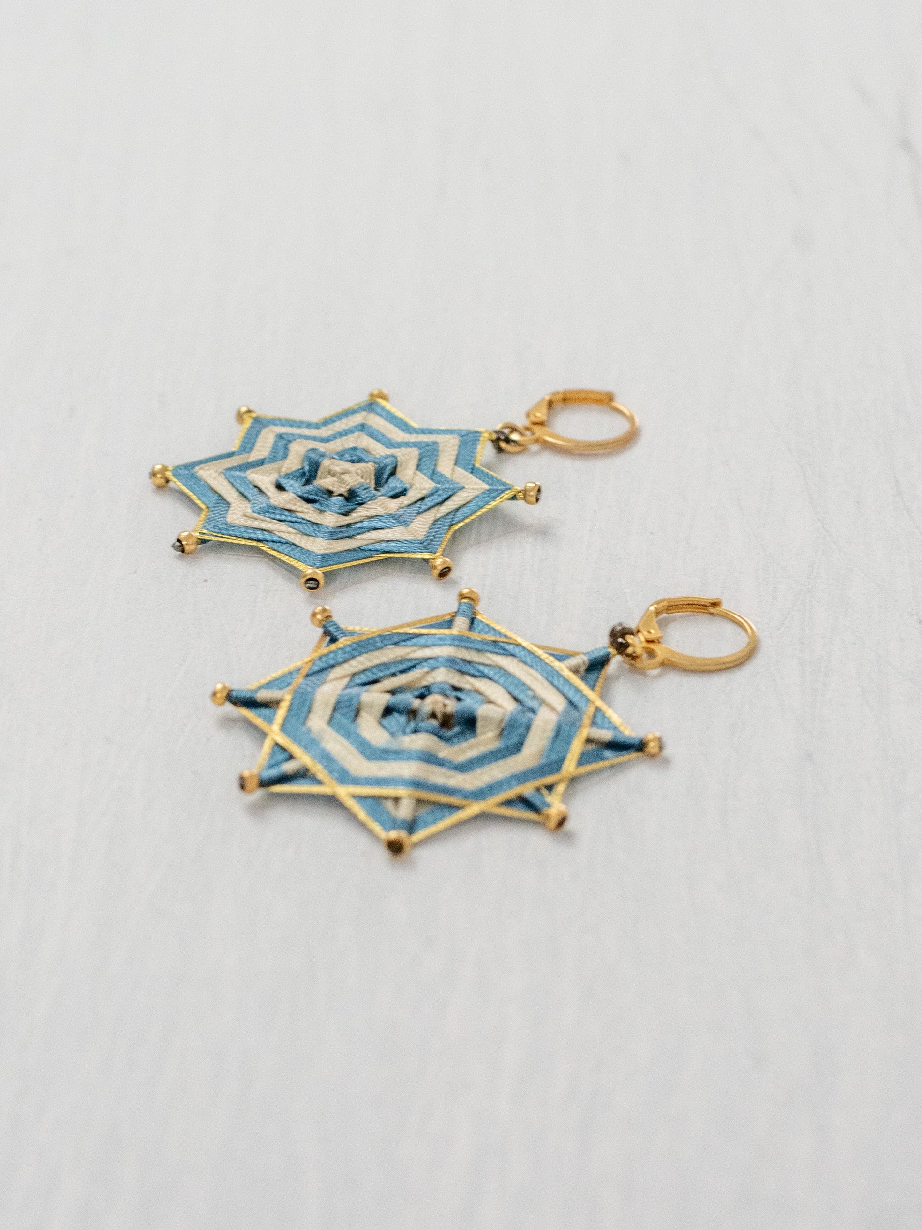 Aretes mandala estrella grandes