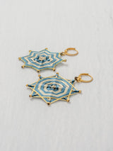 Aretes mandala estrella grandes