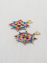 Aretes mandala estrella grandes