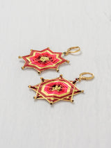 Aretes mandala estrella grandes