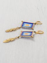 Aretes ojos de dios con plumas