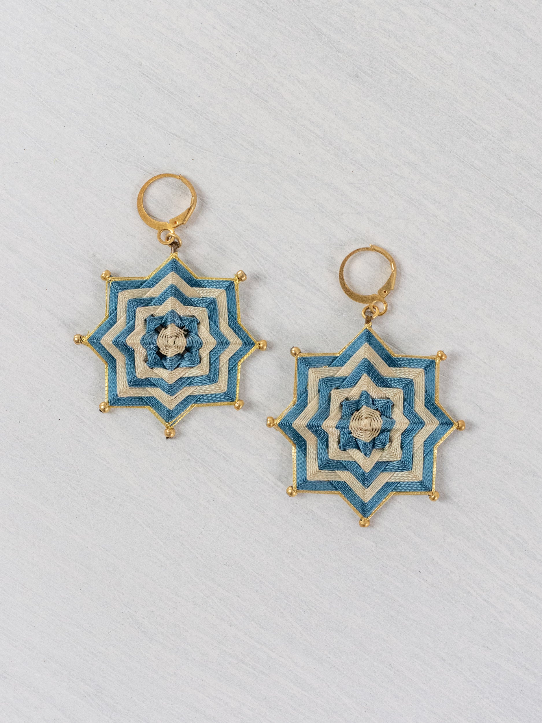 Aretes mandala estrella grandes