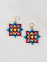 Aretes mandala estrella grandes