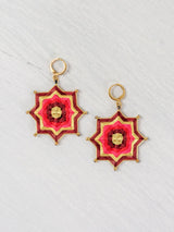 Aretes mandala estrella grandes