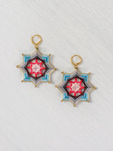 Aretes mandala estrella grandes