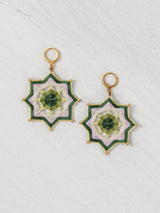 Aretes mandala estrella grandes