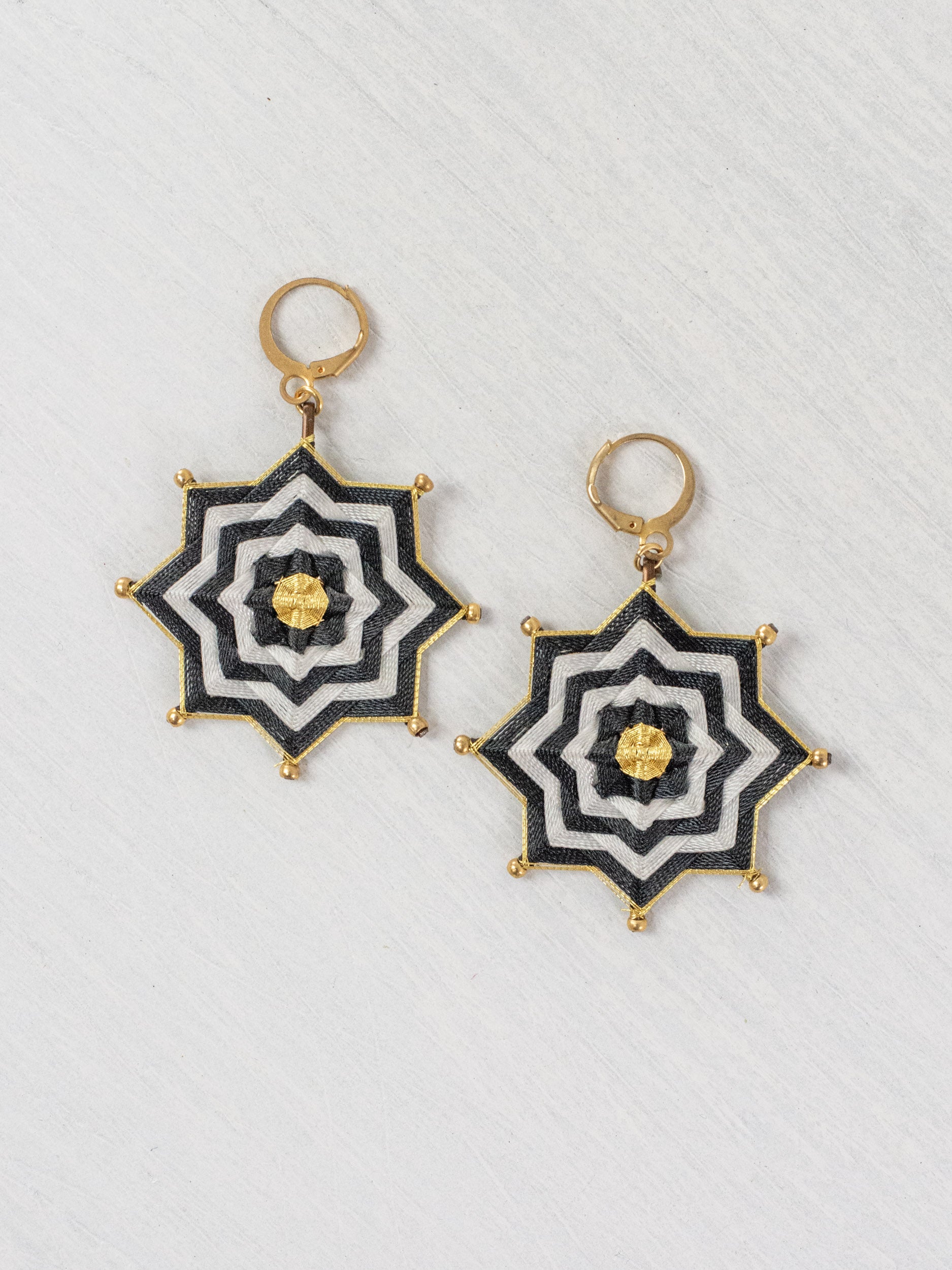 Aretes mandala estrella grandes