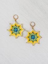 Aretes mandala estrella grandes