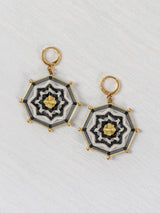 Aretes mandala octagonal chicos