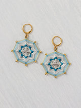 Aretes mandala octagonal chicos