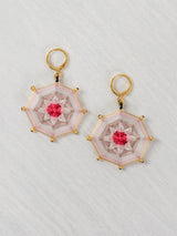 Aretes mandala octagonal chicos