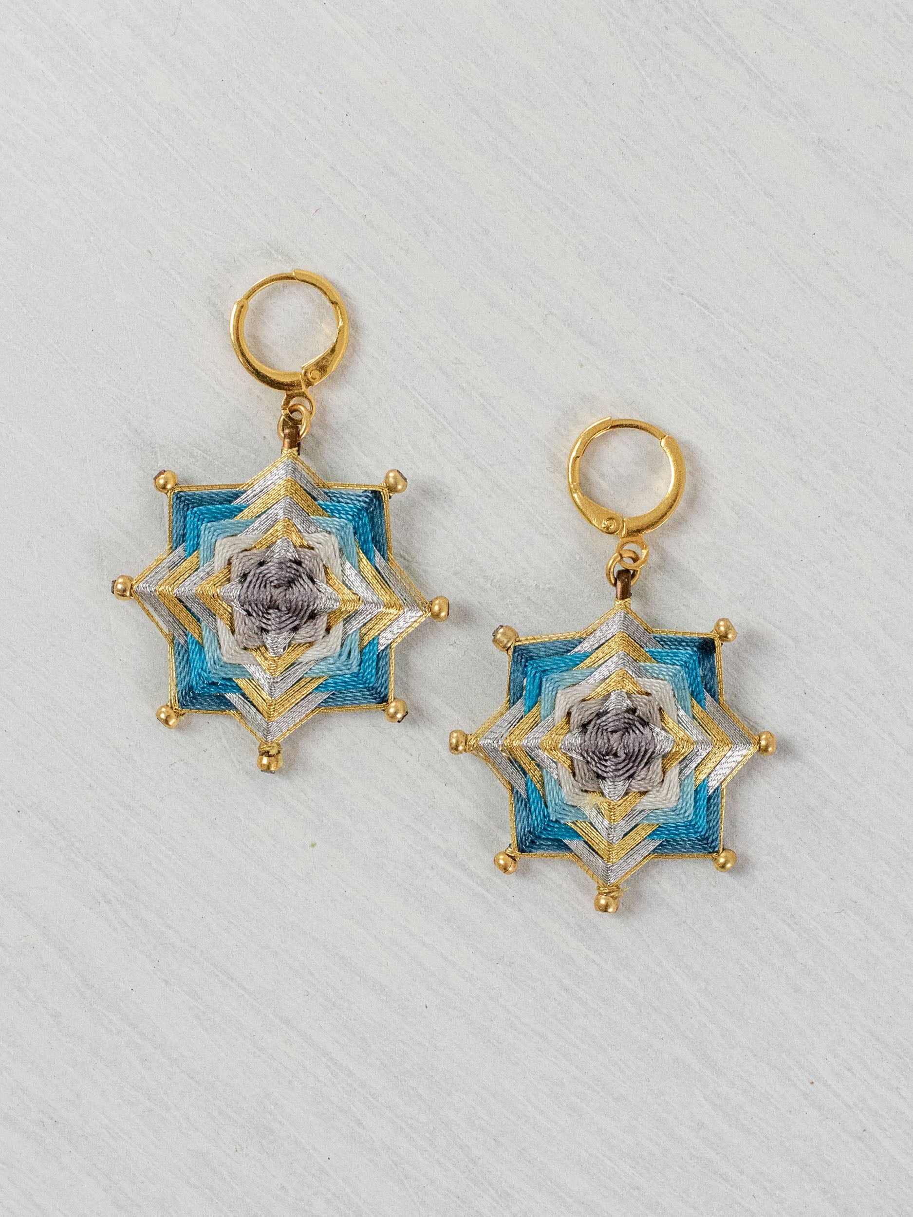 Aretes mandala estrella chicos