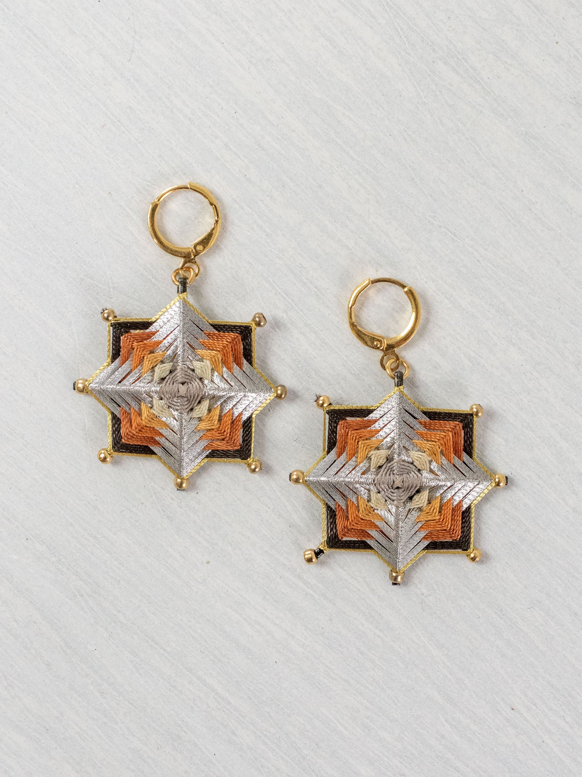 Aretes mandala estrella chicos