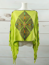 Poncho corto de rombos unidos Cancuc