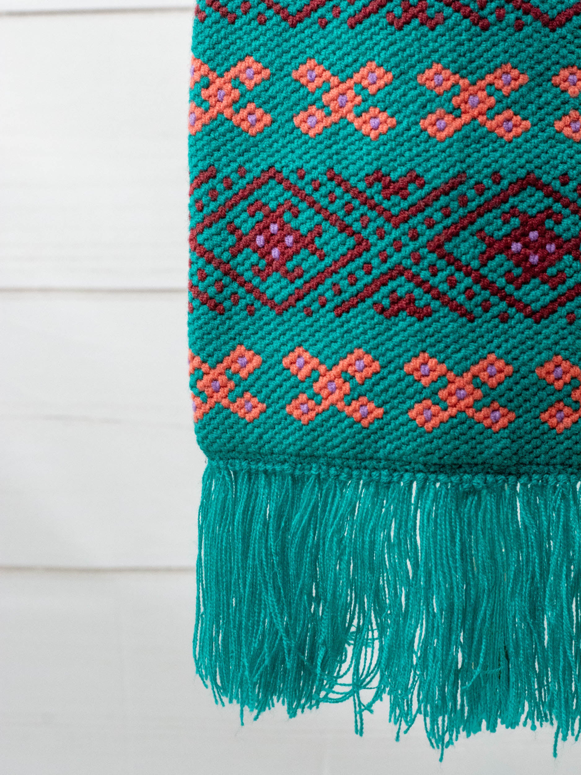 Bolsa boho de Chiapas con flecos