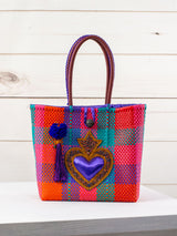 Bolsa artesenal corazón milagro grande