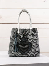 Bolsa artesanal corazón milagro mediana