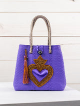 Bolsa artesanal corazón milagro mediana
