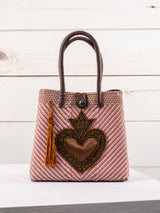 Bolsa artesanal corazón milagro mediana