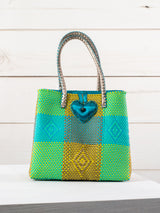 Bolsa artesanal corazón milagro mediana