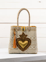 Bolsa artesanal corazón milagro mediana