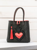 Bolsa artesanal corazón milagro mediana