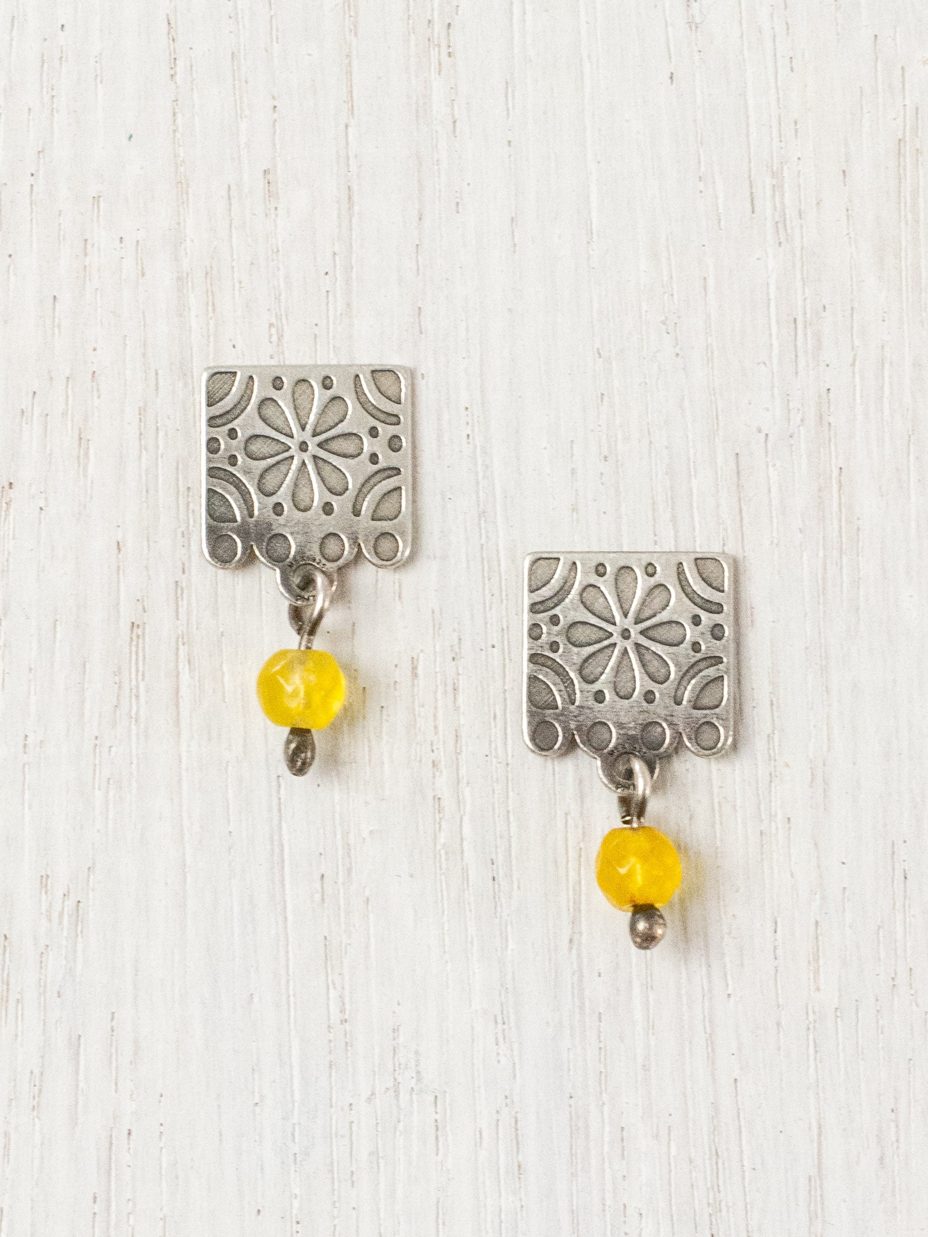Aretes de papel picado flores chicos