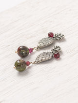 Aretes de nopal con flor