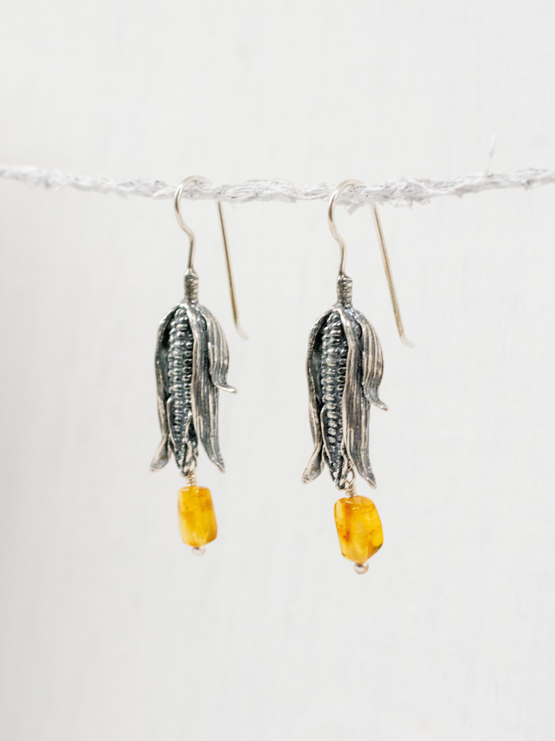 Aretes de mazorca de maíz