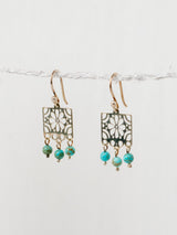 Aretes papel picado flores medianos