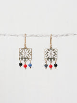 Aretes papel picado flores medianos