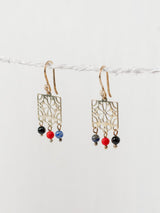 Aretes papel picado flores medianos
