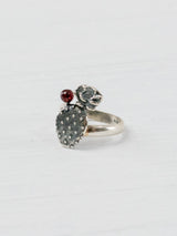 Anillo de nopal con flor mediano