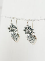 Aretes de corazón con nopal grande