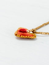 Collar corazón bordado mini