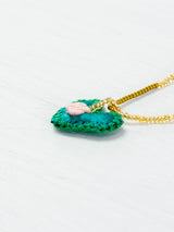 Collar corazón bordado mini